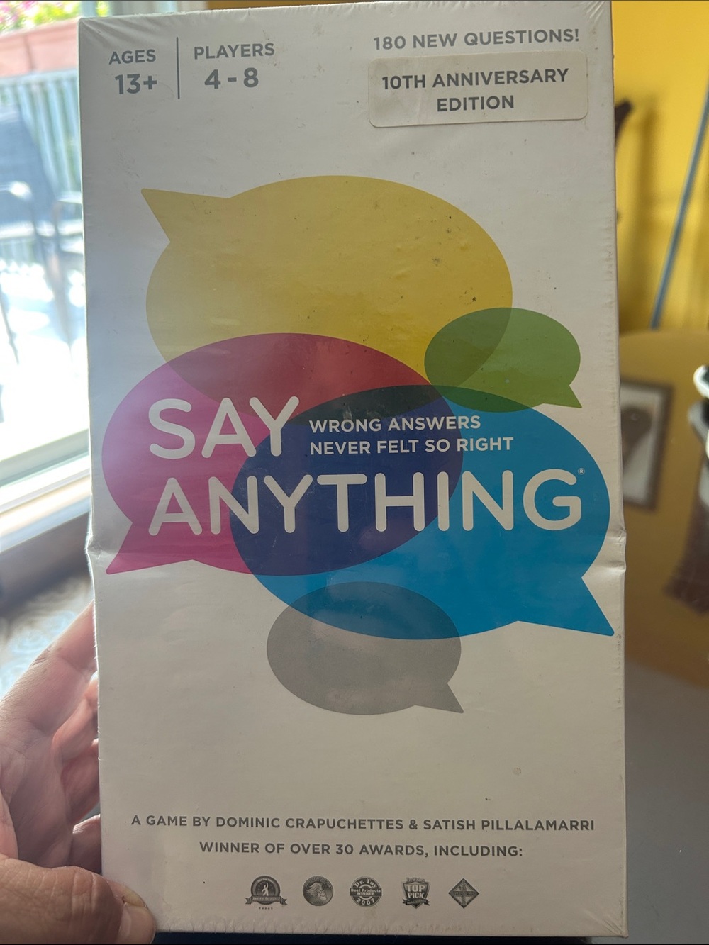 Say Anything Party Game - White with Multicolor Speech Bubbles
